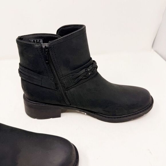 Clarks Black Suede Buckle Boots Size 10 - Picture 3 of 9